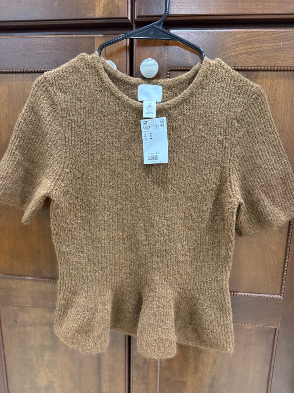 H&M Rib-Knit Peplum Top - Picture 2 of 3